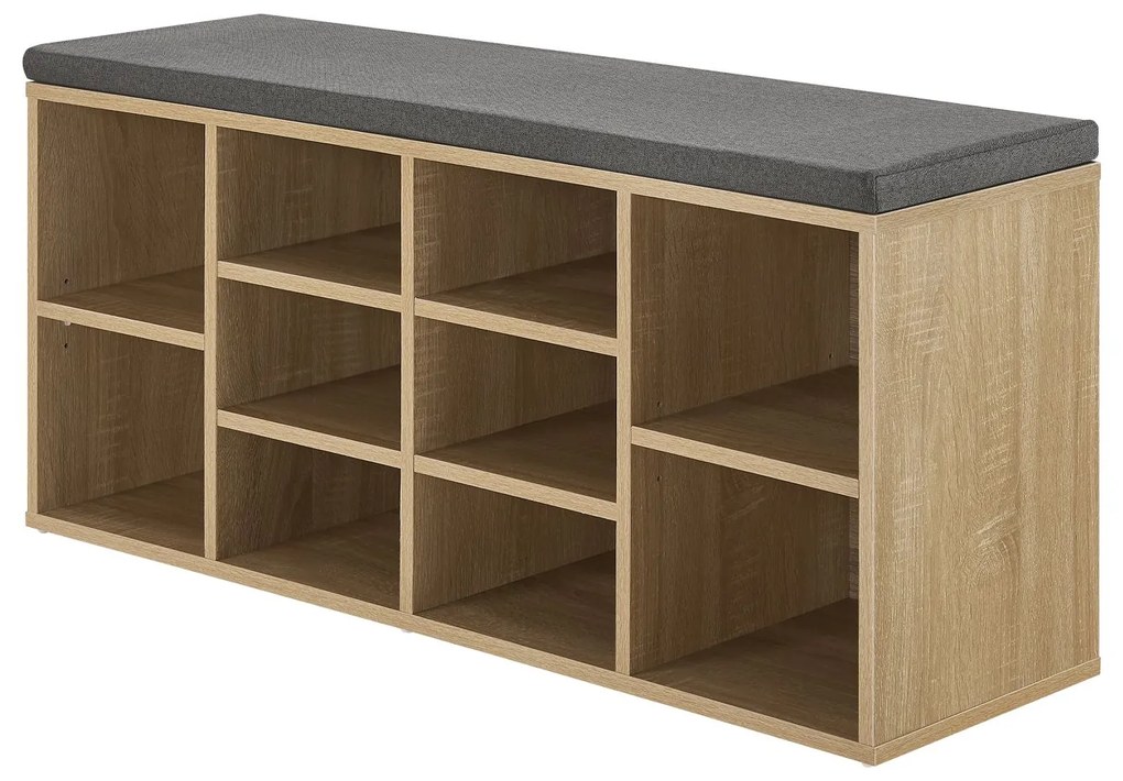 Suport pantofi cu captuseala 104 x 30 x 48 cm aspect lemn