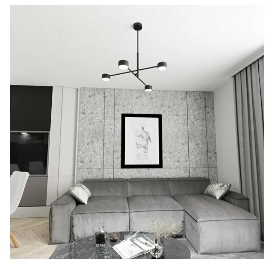 Lustra Emibig Natsu 4 BL negru mat LED GX53