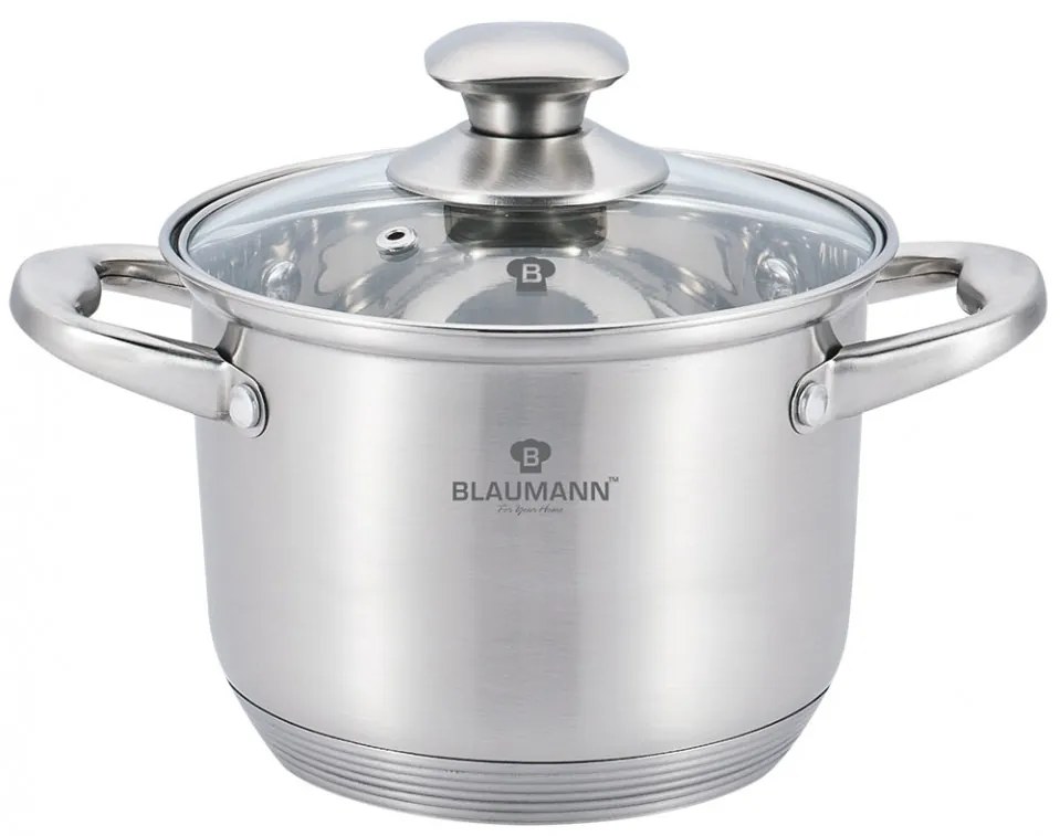 Oala cu capac otel inoxidabil 26 cm Satin Gourmet Line Blaumann BL 3316