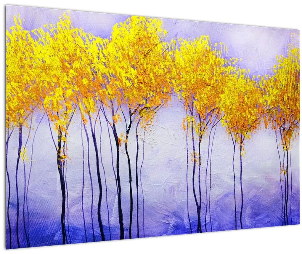 Tablou - Copaci galbeni (90x60 cm)