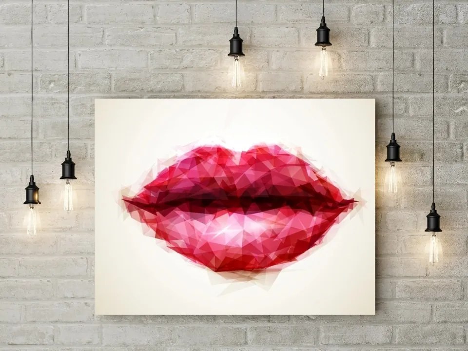 Tablou canvas Pixel Lips 120x80 cm