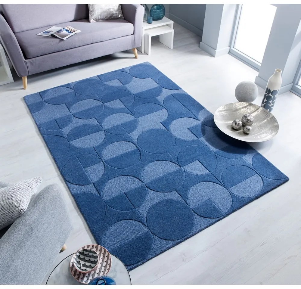 Covor din lână Flair Rugs Gigi, 200 x 290 cm, albastru