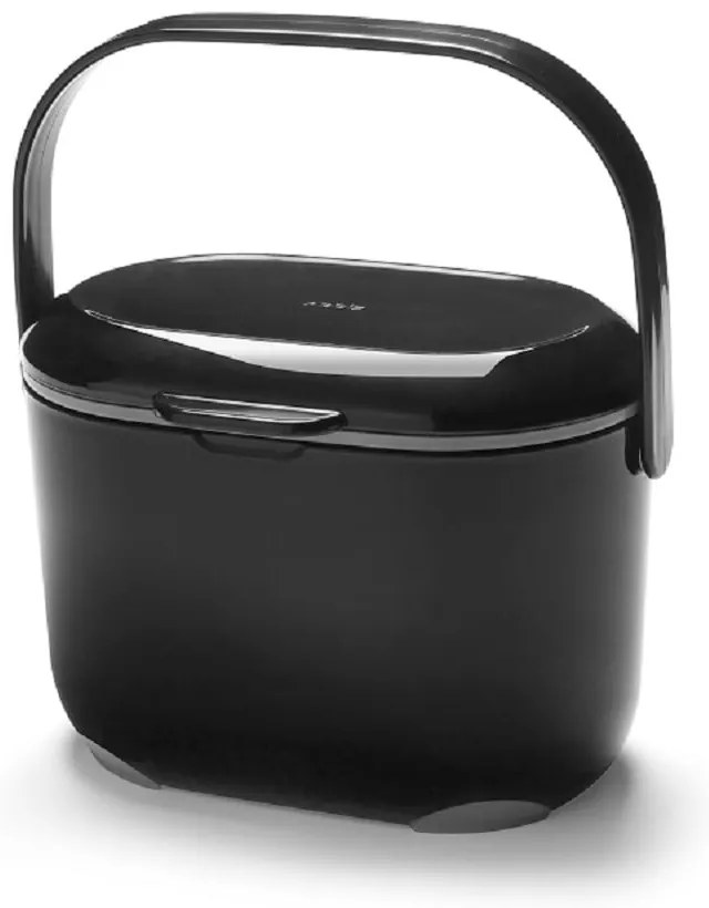 Recipient pentru deșeuri compostabile Addis Caddy, 2,5 l, negru-gri