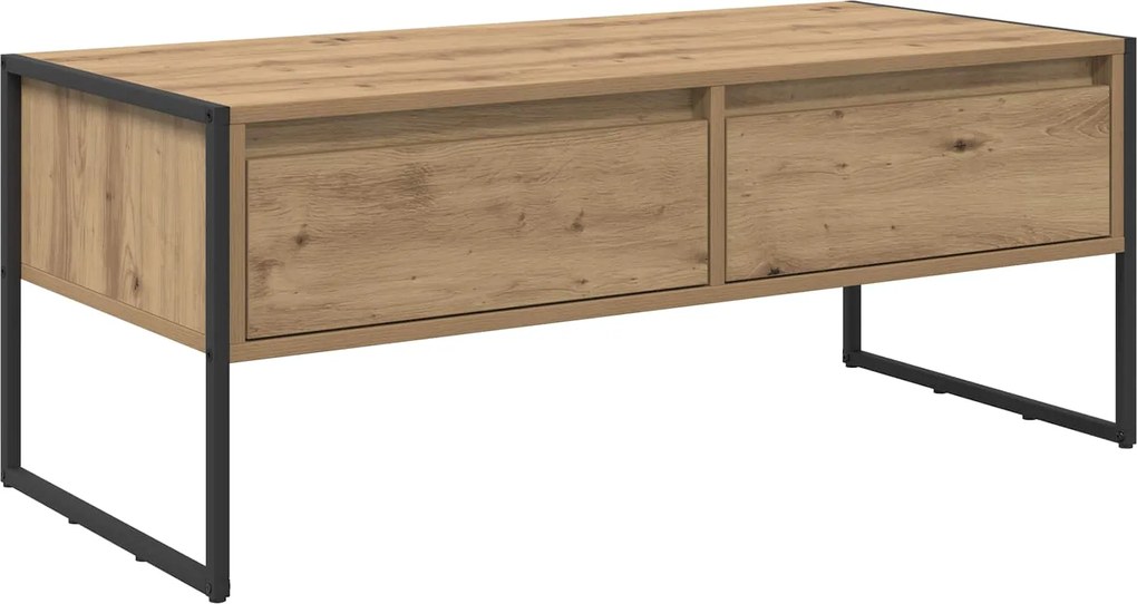 vidaXL Masă de cafea Stejar artizanal 100 x 46 x 40 cm Lemn compozit