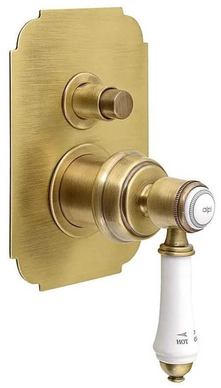 Baterie în culoarea bronzului pentru duș încastrată (2 ieșiri) Vienna – Sapho