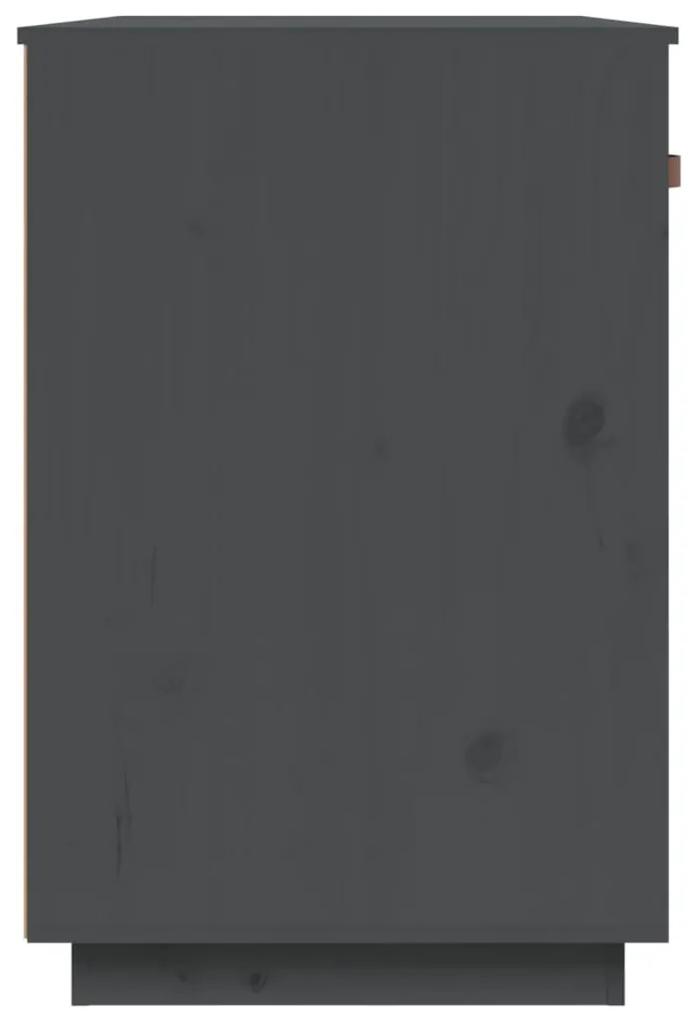 Birou, gri, 95x50x75 cm, lemn masiv de pin Gri