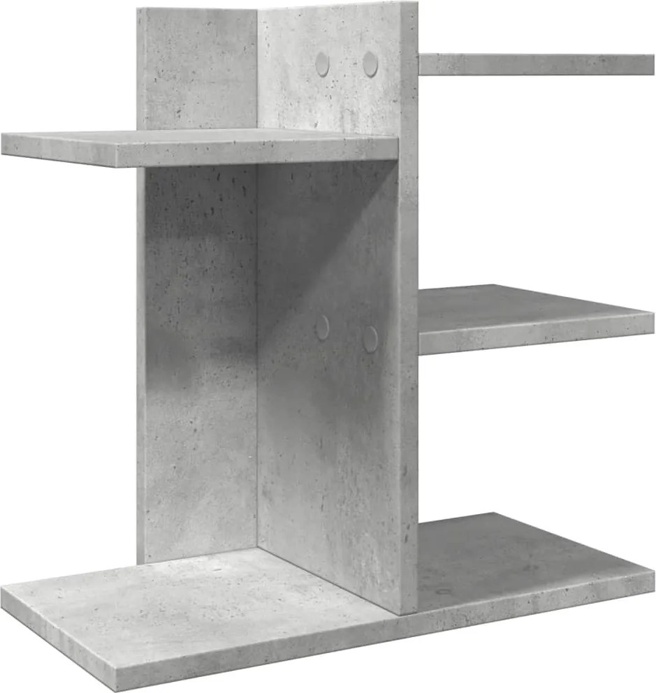 vidaXL Organizator birou, gri beton, 42x21,5x42 cm lemn prelucrat