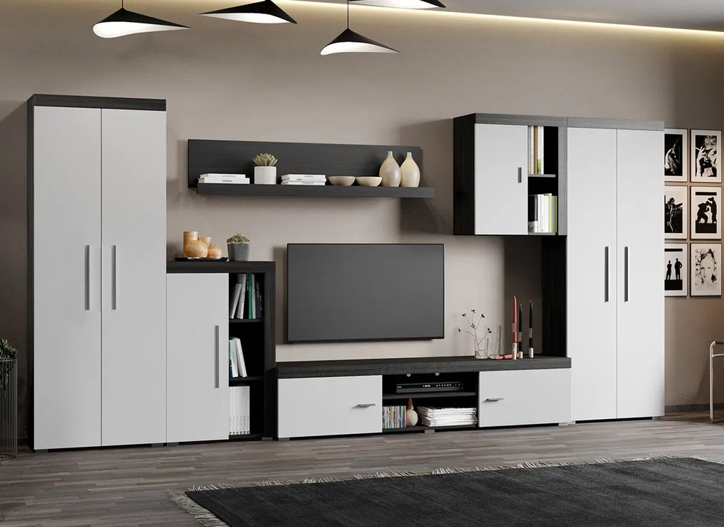 Set Mobila Living Monocrom Alb / Ferrara C03