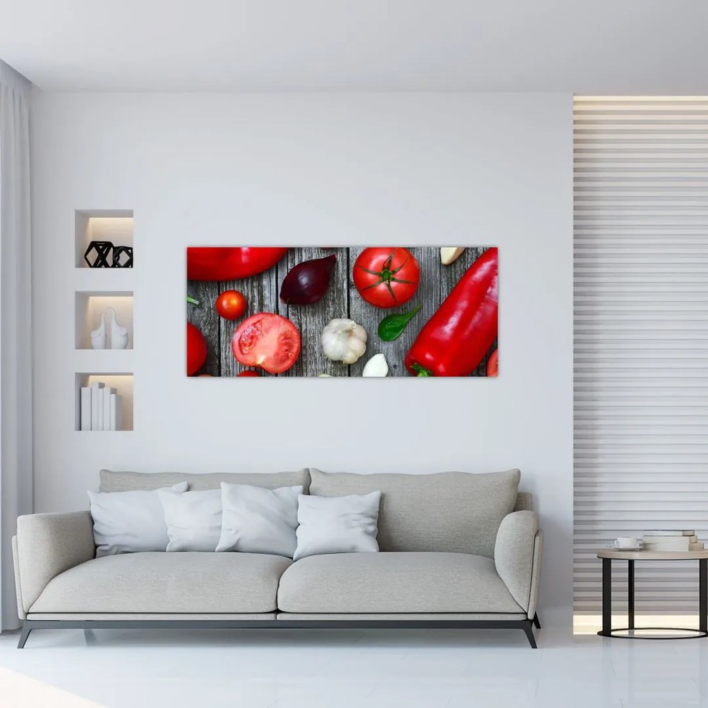 Tablou cu legume (120x50 cm)