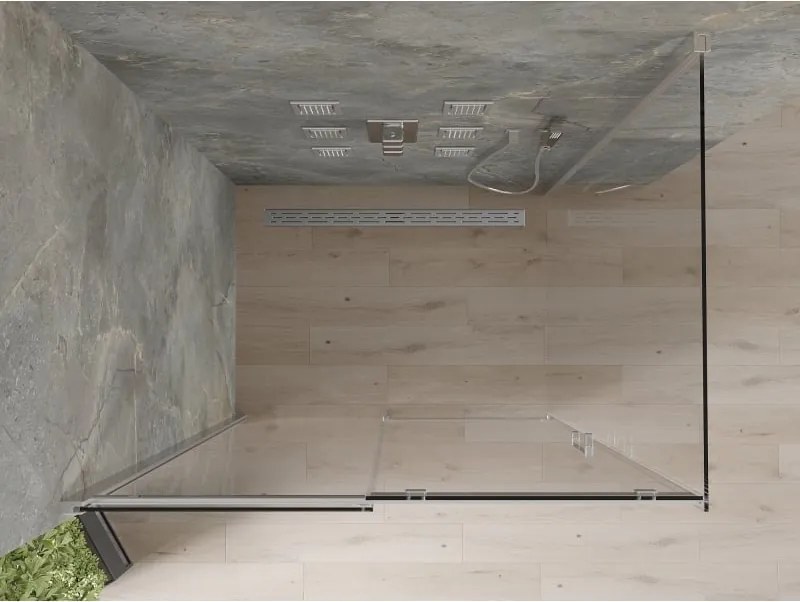 Mexen Omega cabina de duș culisantă 100 x 80 cm, transparentă, crom - 825-100-080-01-00