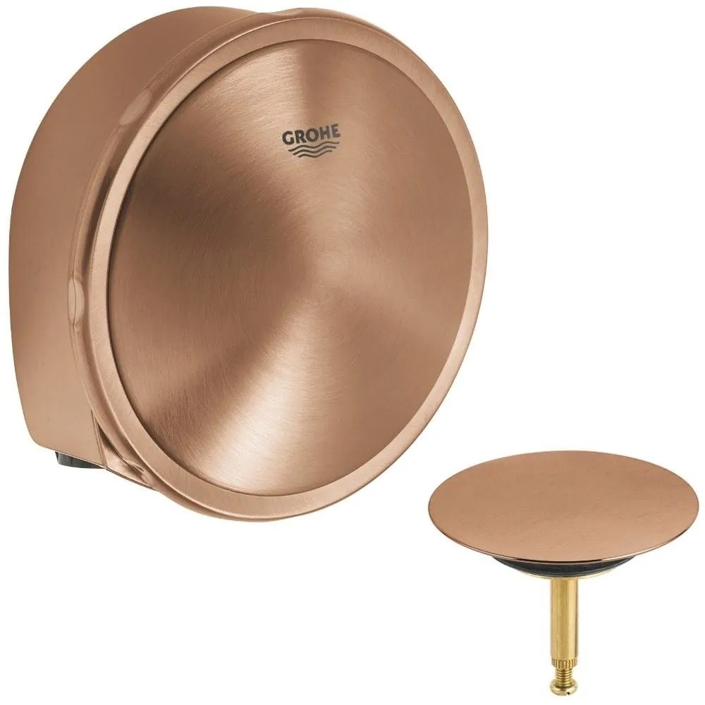 Grohe Talentofill Set final pentru sifon cada cu alimentare prin preaplin, cupru mat (brushed warm sunset)