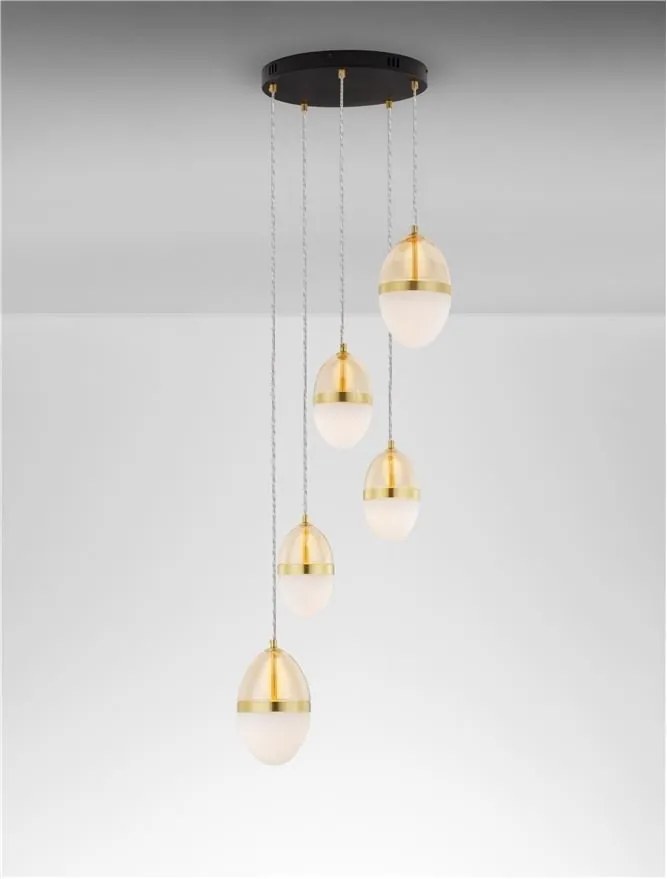 Lustra cu 5 pendule LED design modern Egna