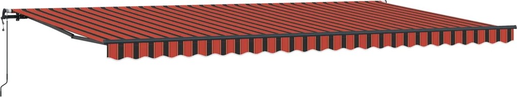 vidaXL Cortina Retractabilă portocaliu și maro 600 × 350 cm