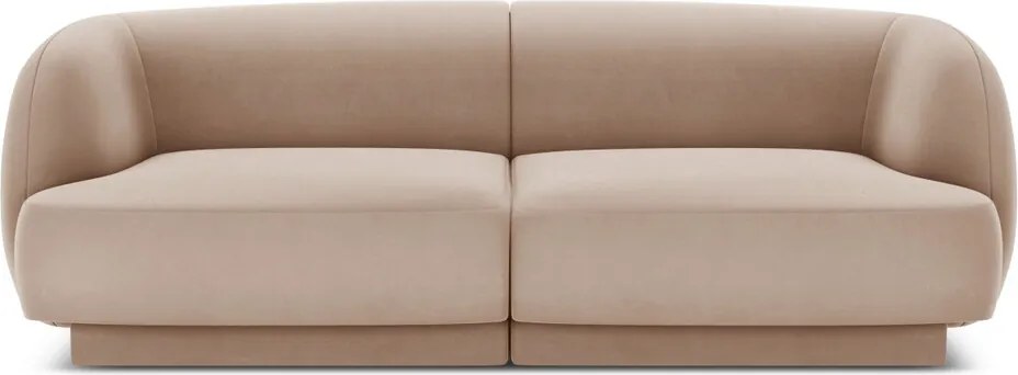 Canapea 2 locuri, Miley, Micadoni Home, BL, 184x85x74 cm, catifea, cappuccino