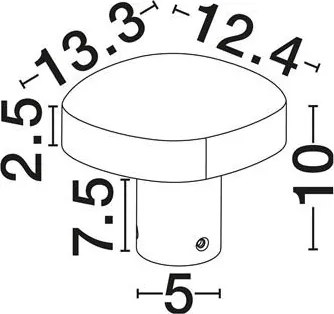 Mini Stalp de gradina IP65 BALIC negru H-10cm