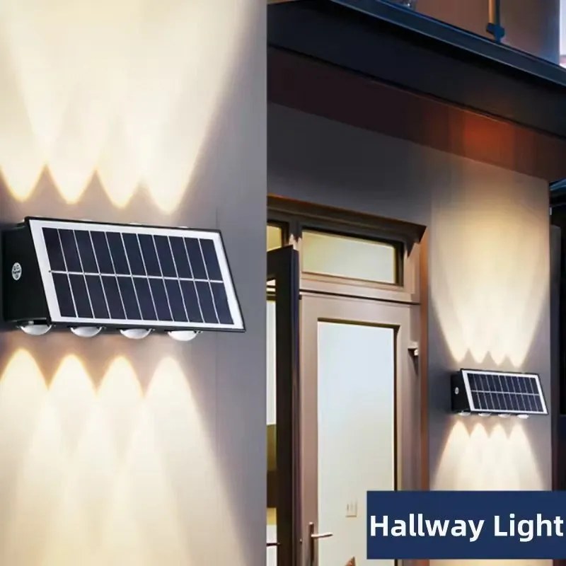 Aplica Exterior RFAN, Cu Panou Solar, Model 686030, IP65, Lumină Neutră, 8W, Negru