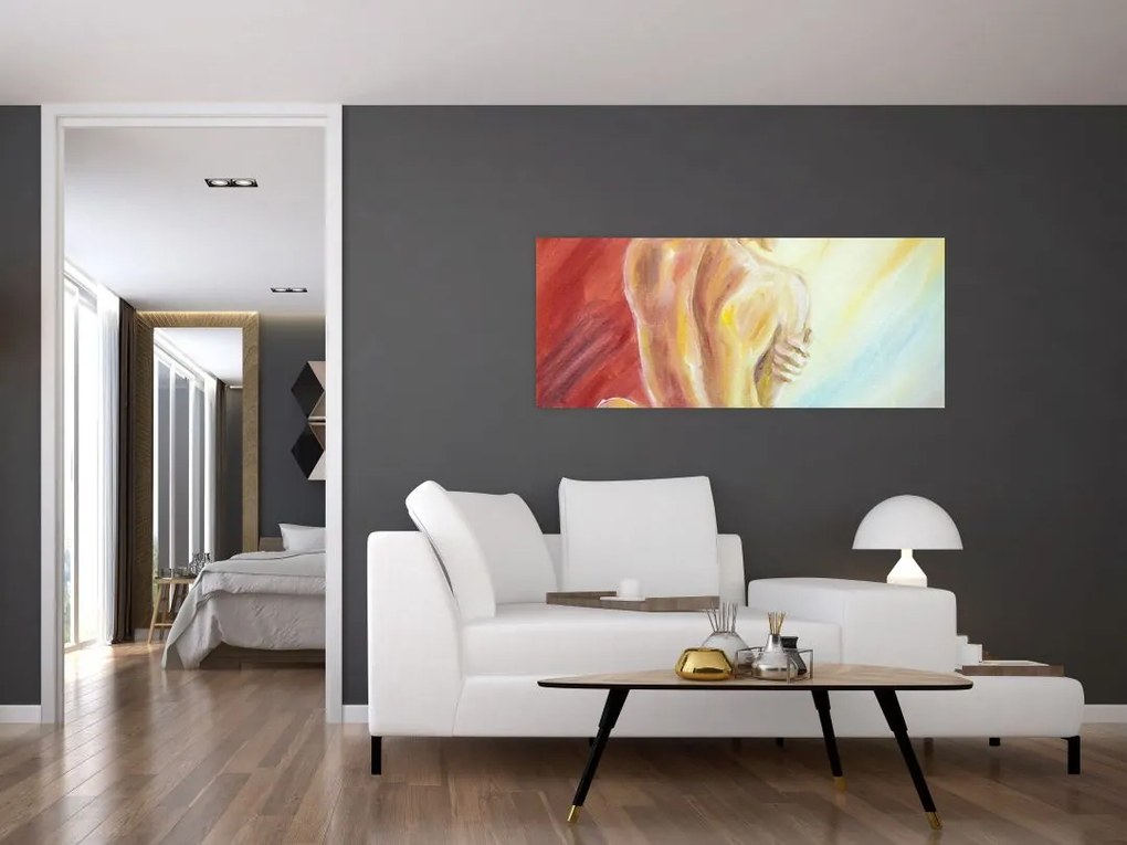 Tablou - Imaginea unei femei care se odihnește, pictură în ulei (120x50 cm)