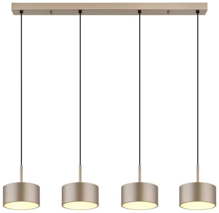 Lustra cu 4 Pendule LED sampanie negru RAYMOND