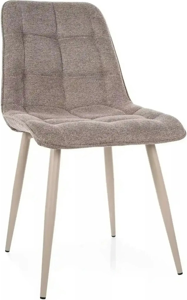 Scaun CHIC, bej - Brego 34, stofa clasica/metal, 50x58x88 cm