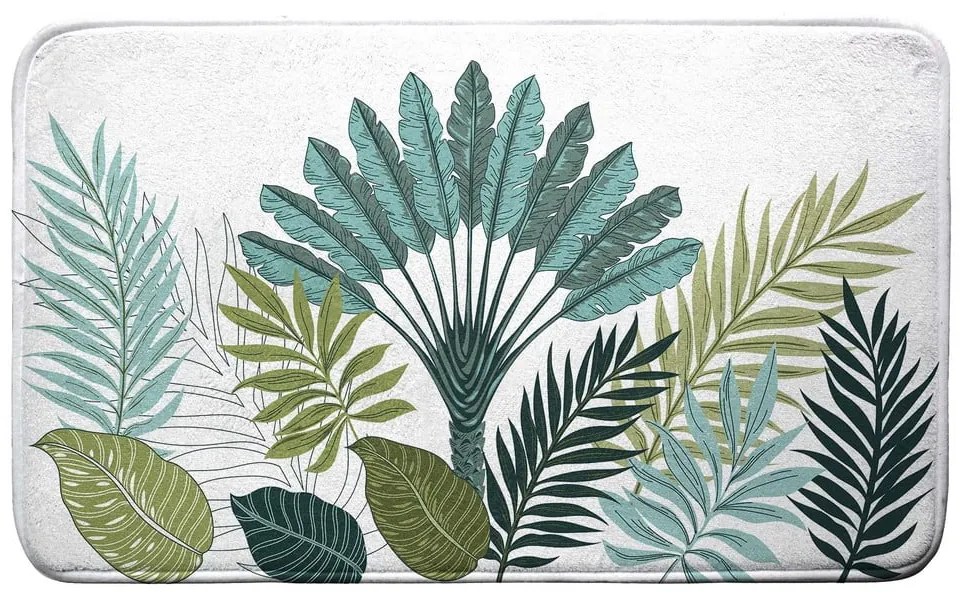 Covoraș de baie alb-verde 45x75 cm Panazio – douceur d'intérieur