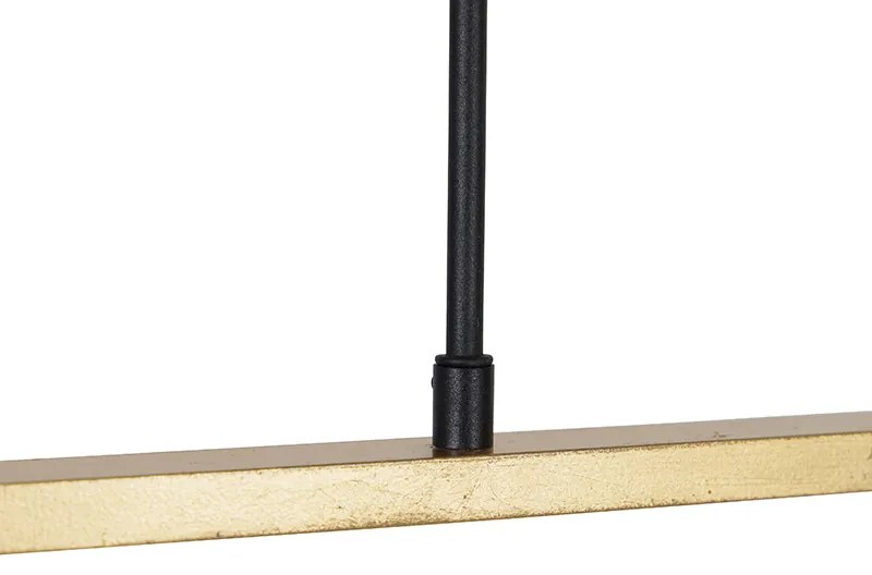 Lampă suspendată neagră cu auriu, inclusiv LED reglabil - Bold