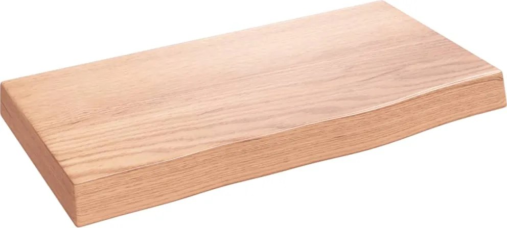 vidaXL Poliță perete maro deschis 40x20x4 cm lemn masiv stejar tratat
