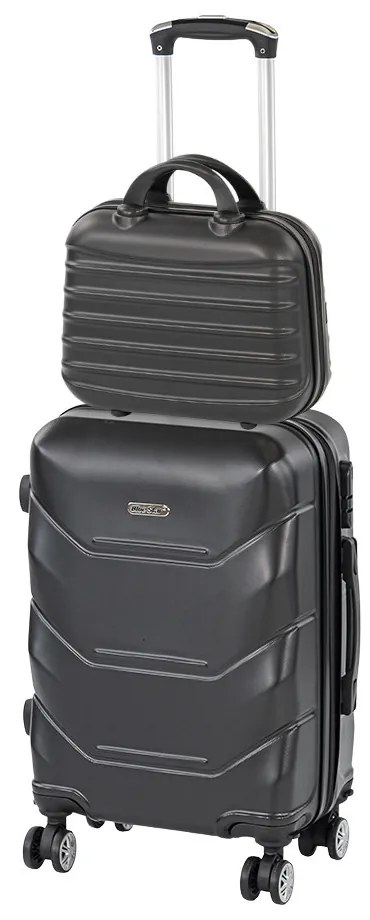 TraveLux Max II gurulós bőrönd szett fekete