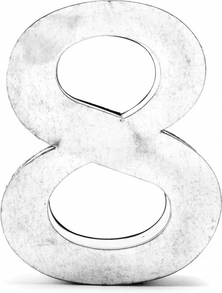 Obiect decorativ metalic cifra 8 - 35cm Metalvetica Seletti