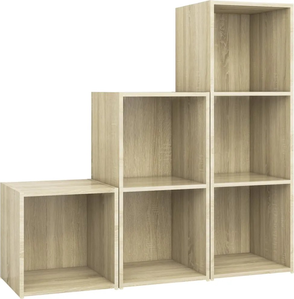 vidaXL Set de dulapuri TV, 3 piese, stejar Sonoma, lemn prelucrat