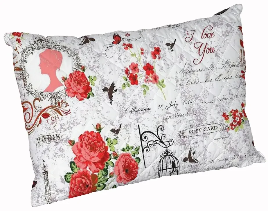 Set 4 perne Romance, microfibra matlasata, 50x70 cm