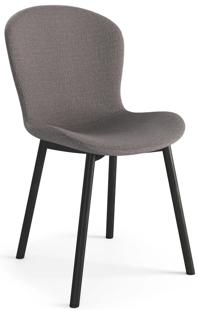 MAZZONI EXPORT FIORA Gri deschis Taupe (material Basel 34) - SCAUN MODERN TAPIȚAT PENTRU SALON/SUFRAGERIE LOFT
