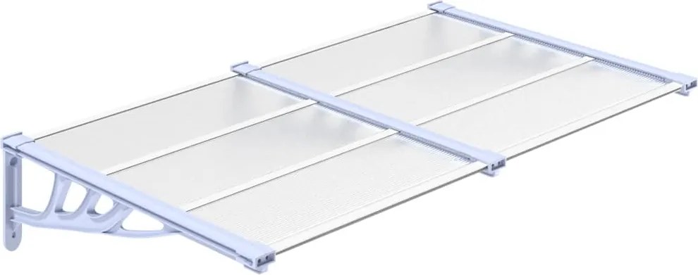 vidaXL Copertină de ușă, gri și transparent, 152,5x90 cm, policarbonat