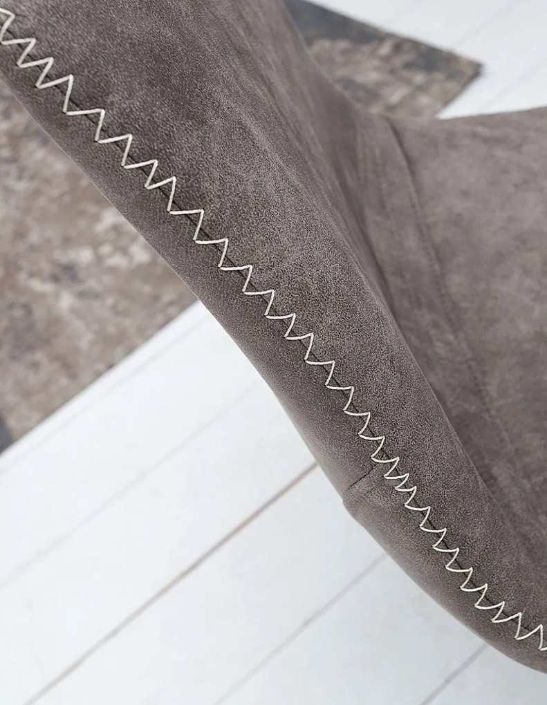 Set de 4 scaune industrial retro ideale bucatarii, birouri sau sali de conferinta, Amsterdam taupe A-38366 VC