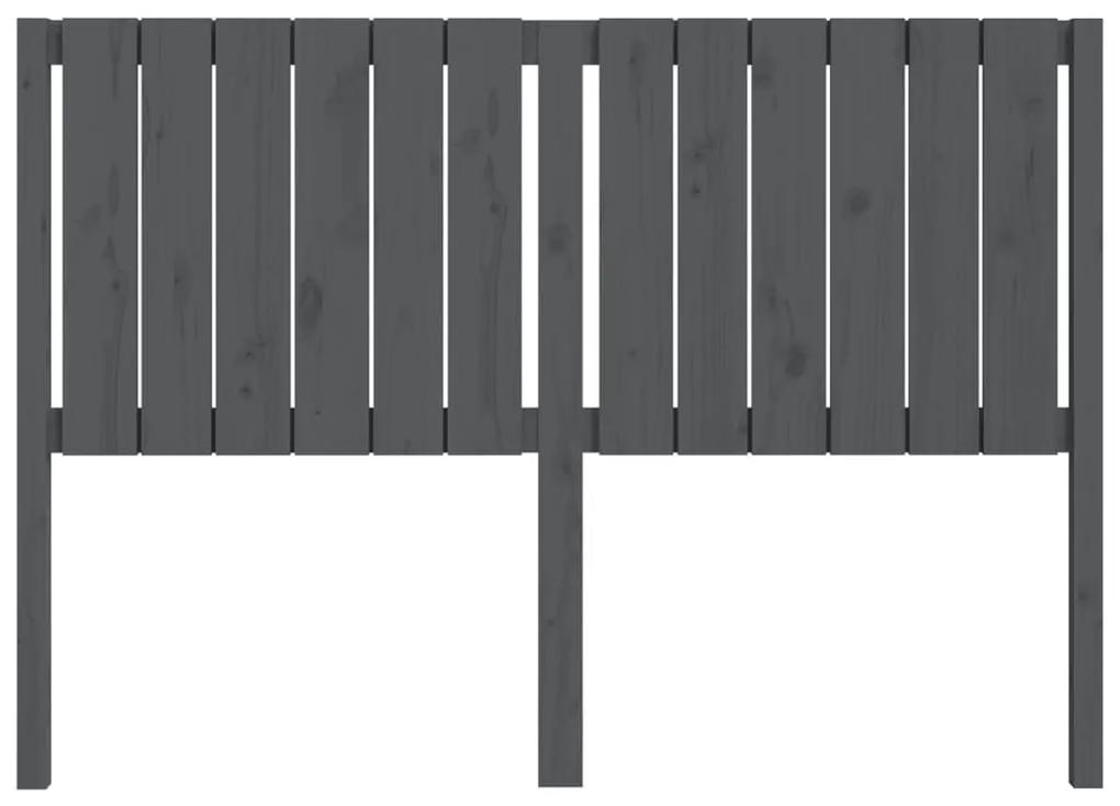 Tablie de pat, gri, 145,5x4x100 cm, lemn masiv de pin 1, Gri, 145.5 x 4 x 100 cm