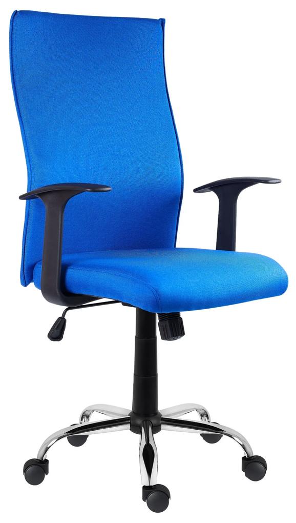 Scaun birou ergonomic rotativ, material textil, albastru