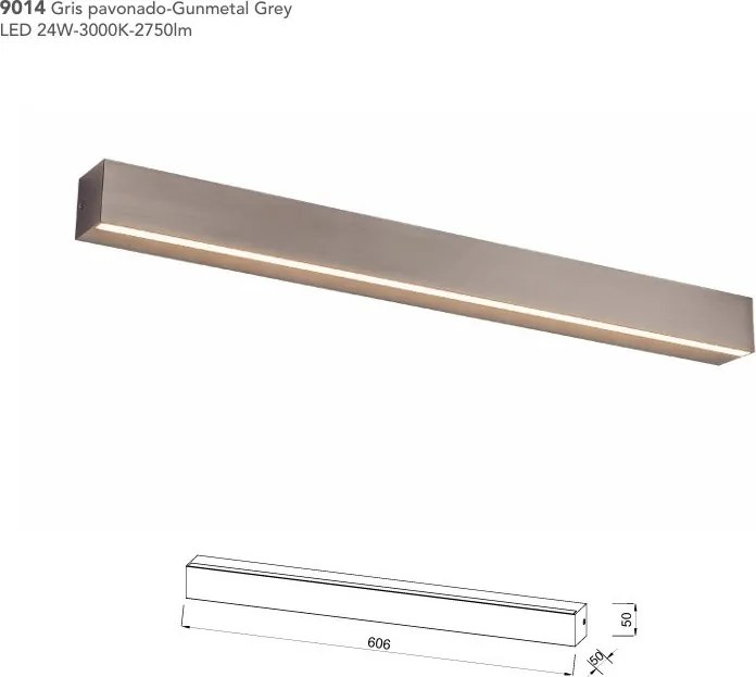 Aplica de perete liniara LED ELEGANCE 60cm