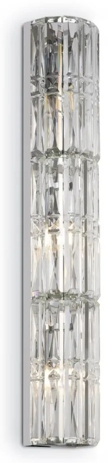 Aplica de perete design neoclasic Facet crom, 75cm