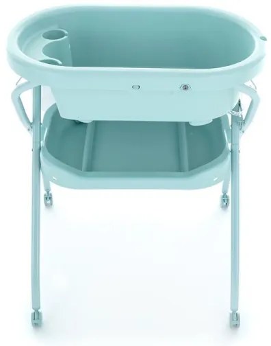 Masă de înfășat cu cădiță PETITE&MARS SPA 3 în 1 verde-mentă