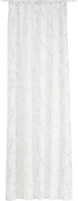 Perdea cu rejansă Mizar alb/turcoaz 300x270 cm