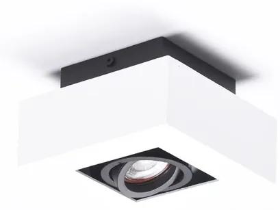 Spot aplicat directionabil de tavan/plafon NIKEA 1 GU10 alb/negru
