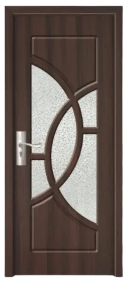Usa Interior din MDF Novo Doors ND309, Cadru din Lemn Masiv, Geam Sablat, KIT COMPLET, Toc , Manere si balamale incluse (Culoare: Alb, Dimensiune: 80