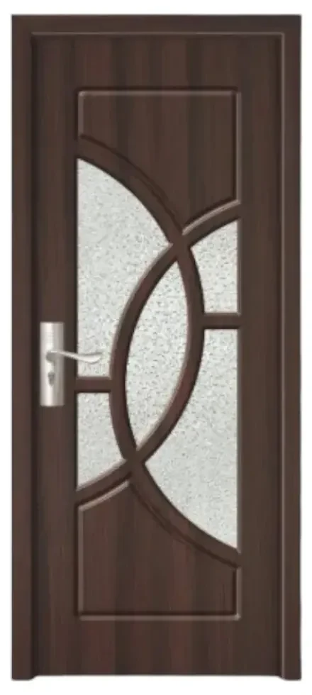 Usa Interior din MDF Novo Doors ND309, Cadru din Lemn Masiv, Geam Sablat, KIT COMPLET, Toc , Manere si balamale incluse (Culoare: Crem, Dimensiune:
