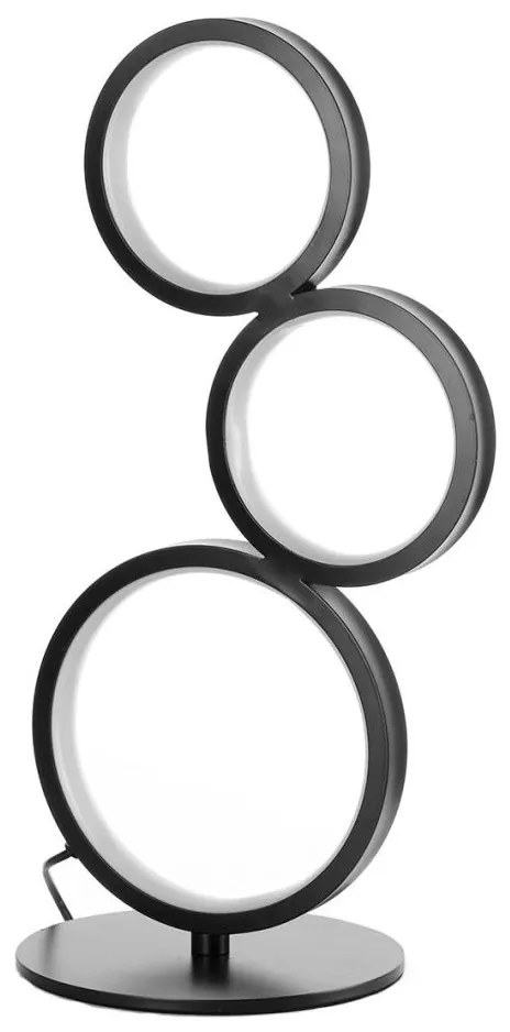 Lampă de birou LED RINGS ONLI, 17W, 230V, 4000K, 37 cm, neagră