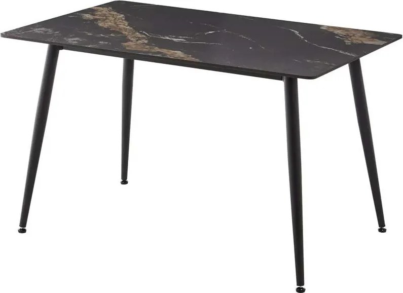 Masa dining cu blat ceramic Milano Aurora Oro 140x80cm