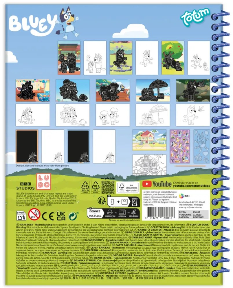 Bluey Fun set de zgâriat și activități