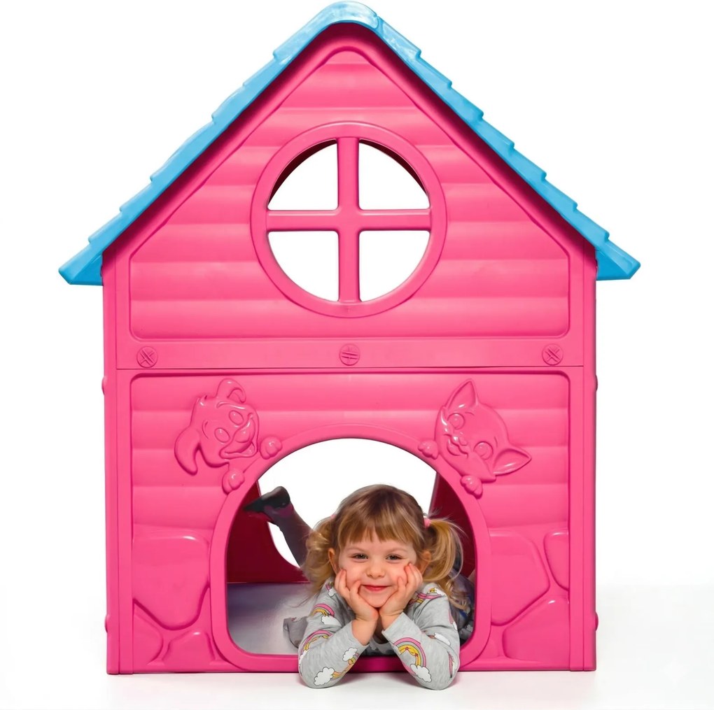 Casuta copii Roz 106x98x90 cm