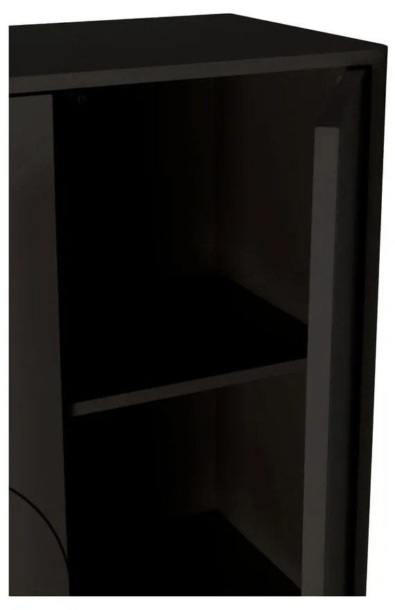 Dulap negru 80x130x40 cm Solei – MOME