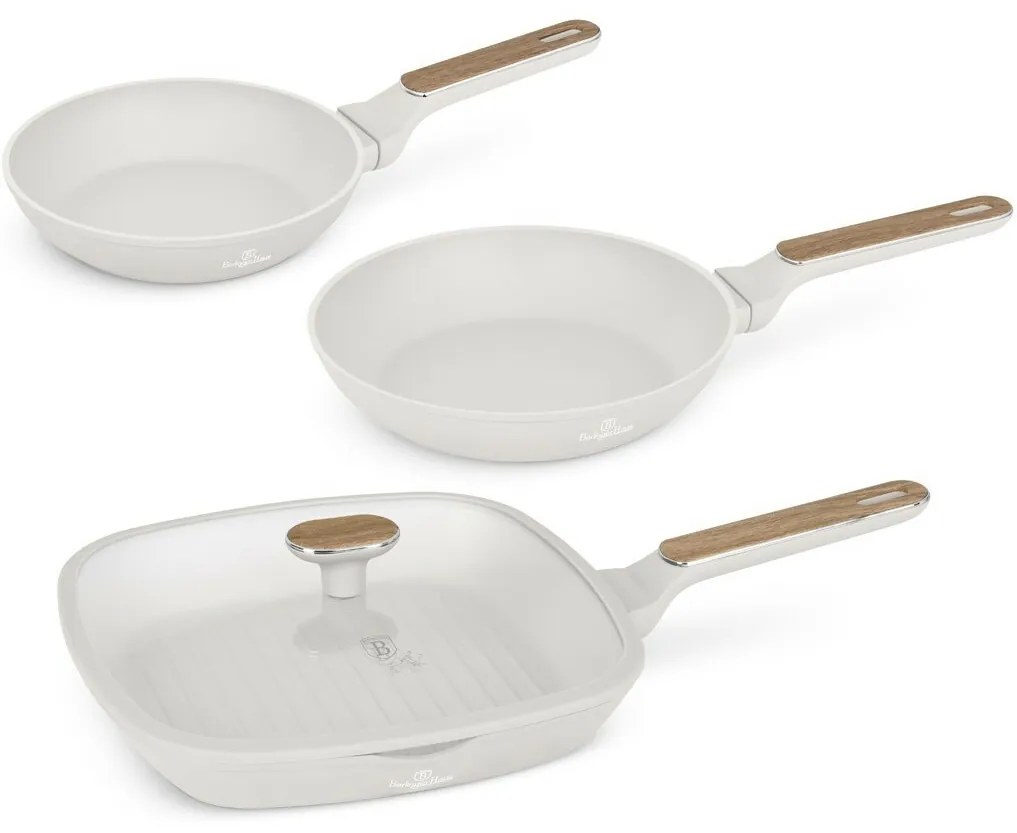 BerlingerHaus Set de tigăi cu suprafață din titan Sahara Nordic, 3+1 buc.