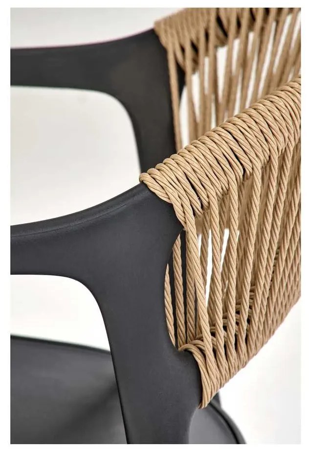 Scaun de bucătărie Auryn, maro / negru