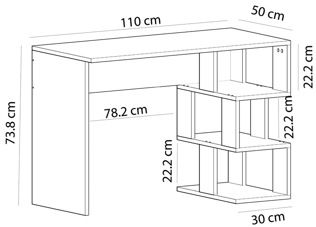 Masă PC Mutipa (Nuc) . 1094888